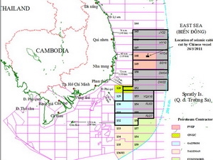 Tháng 6 năm ngoái Trung Quốc công khai mời thầu phi pháp tại 9 lô dầu khí trong vùng đặc quyền kinh tế và thềm lục địa Việt Nam, một hành động vi phạm nghiêm trọng UCLOS, DOC và chủ quyền của Việt Nam..